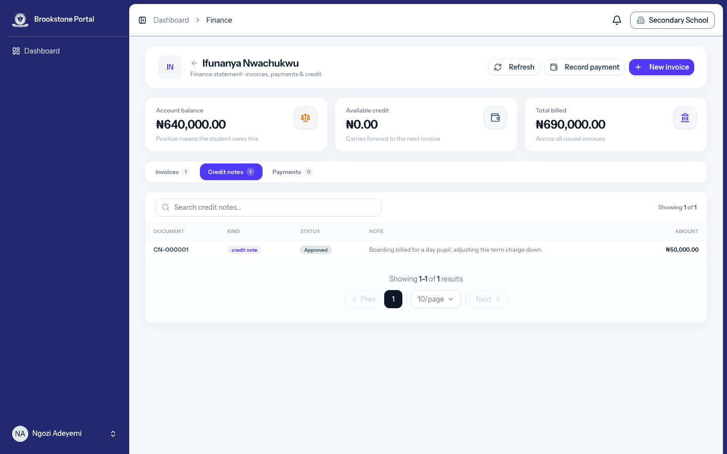 Brookstone Portal — invoicing & receivables screenshot 6