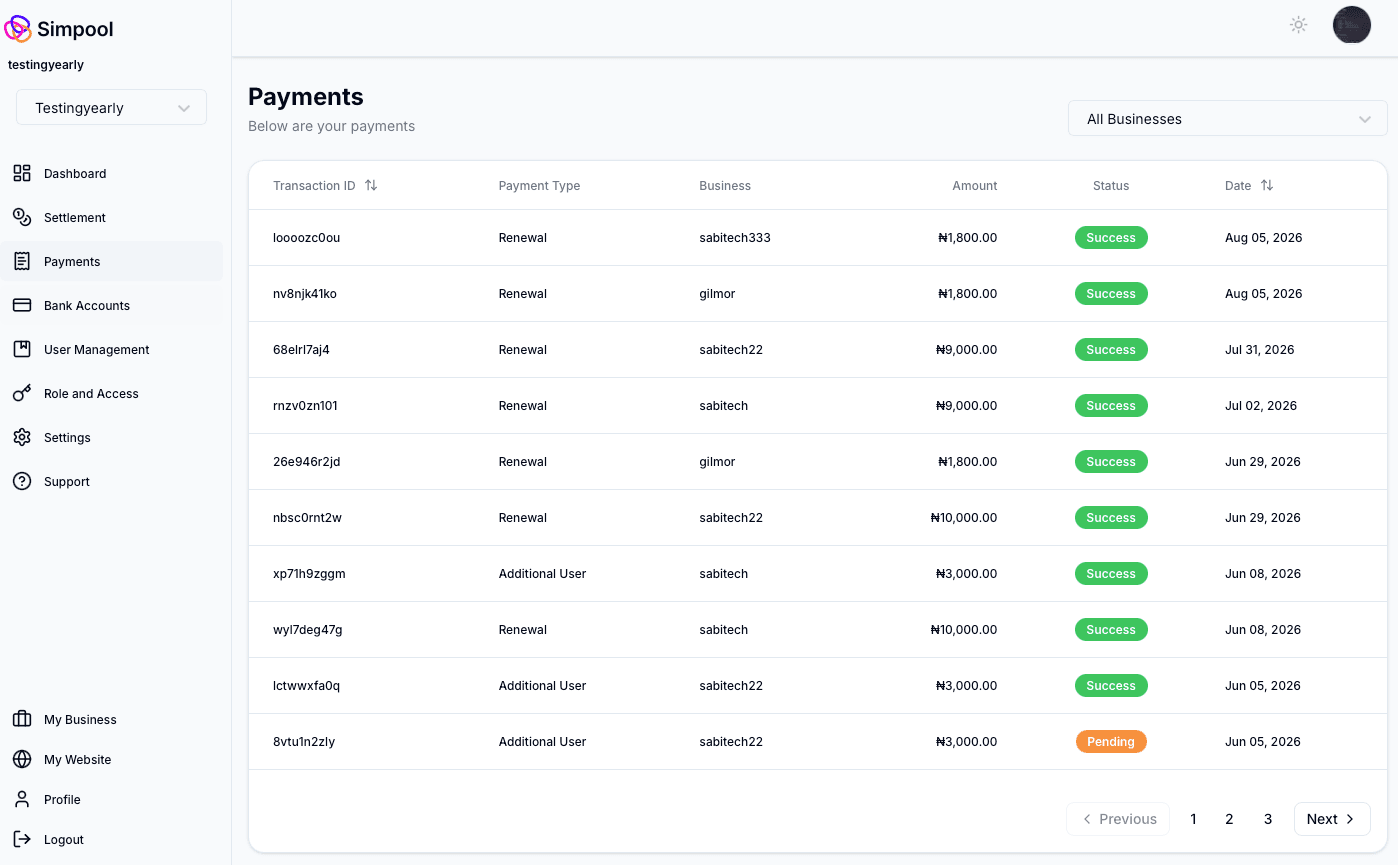 Simpool ERP Backend screenshot 3